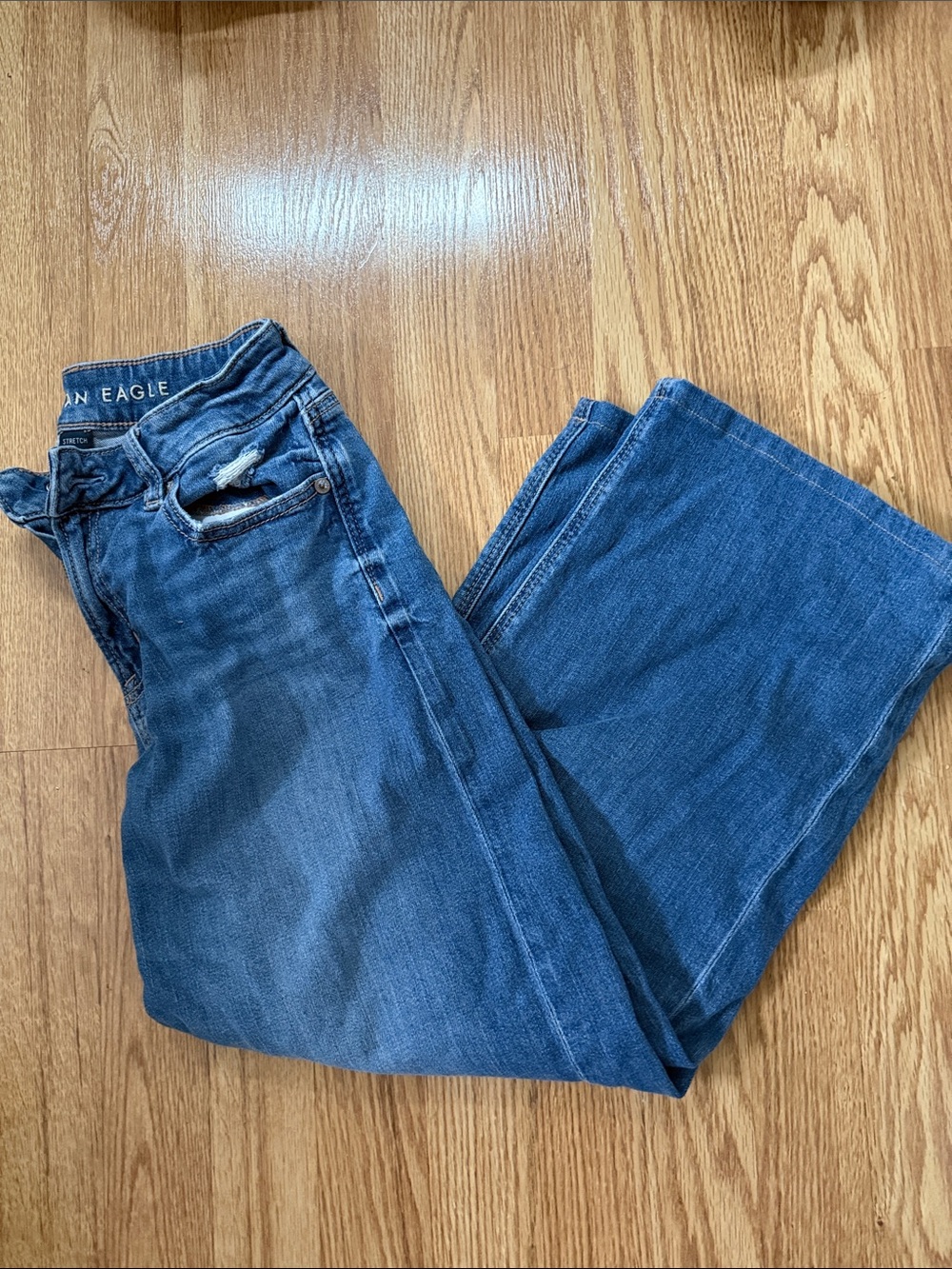 American Eagle Outfitters Women’s Dark Blue Flare Jeans